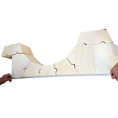 Forno di vetro coperto da serbatoio a espansione termica zero Silice Refractory Stone Brick Dimensioni personalizzate