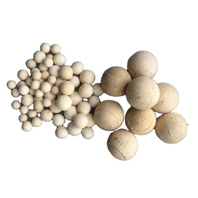 Impianti siderurgici rivestimento refrattari 30% contenuto di SiO2 sfere ceramiche refrattari per la piegatura
