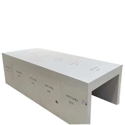 Contenuto di SiC % 0 Blocco refrattari fuso AZS33 AZS36 AZS41 per forno a fibra di vetro galleggiante