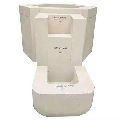 Mattoncini AZS resistenti alle alte temperature con contenuto personalizzabile di SiC per forno di vetro